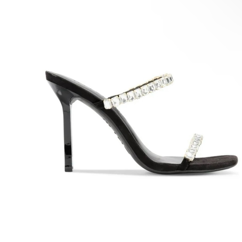 Mateo New York Black and Silver Heels